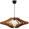 Image de Suspension ajourée en MDF - D. 59 x H. 55 cm - Coloris noyer - FARITA