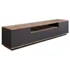 Image de Meuble TV avec 3 portes et 1 niche - Anthracite et naturel - LOTULA