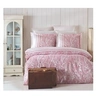 Image de Parure de lit - 1 housse de couette 220 x 240 cm + 2 taies d'oreiller 60 x 60 cm - 100% coton renforcé - Rose