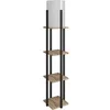 Image de - Etagère avec lampe intégrée Nora naturel et noir
