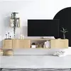 Image de Meuble TV et étagere murale - AVIOR - Chene Saphir - 180 x 25 x 32 cm