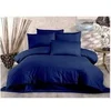 Image de Parure de lit - 1 housse de couette 220 x 240 cm + 2 taies d'oreiller 60 x 60 cm - 80% coton, 20% polyester - Bleu