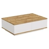 Image de Table basse avec 2 portes - Naturel et Blanc - LOTULA