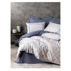 Image de Parure de lit - 129CTN64417 - 1 housse de couette 220 x 240 cm + 2 taies d'oreiller 60 x 60 cm - 100% coton ranforcé - Bleu