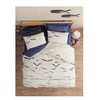 Image de Parure de lit - 129CTN64418 - 1 housse de couette 220 x 240 cm + 2 taies d'oreiller 60 x 60 cm - 100% coton ranforcé - Bleu