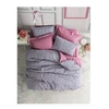 Image de Parure de lit - 129CTN64409 - 1 housse de couette 220 x 240 cm + 2 taies d'oreiller 60 x 60 cm - 100% coton ranforcé - Rose