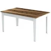 Image de Table a manger - MILAN - Rectangulaire - 4 personnes - 145 x 75 x 88 cm - Noyer / Blanc