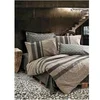 Image de Parure de lit - 1 housse de couette 140 x 200 cm + 2 taies d'oreiller 60 x 60 cm - 100% coton renforcé - Brun
