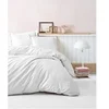 Image de Parure de lit - 129CTN63618 - 1 housse de couette 220 x 240 cm + 2 taies d'oreiller 60 x 60 cm - Satiné 100% coton - Blanc
