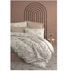 Image de Parure de lit - 129CTN64617 - 1 housse de couette 220 x 240 cm + 2 taies d'oreiller 60 x 60 cm - 100% coton ranforcé - Beige
