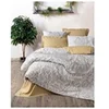 Image de Parure de lit coton renforcé motif damassé baroque moutarde 140x200 cm + 1 taie 60x60 cm