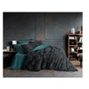 Image de Parure de lit - 129CTN64619 - 1 housse de couette 220 x 240 cm + 2 taies d'oreiller 60 x 60 cm - 100% coton ranforcé - Bleu