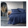 Image de Parure de lit - 1 housse de couette 140 x 200cm + 1 taies d'oreiller 60 x 60 cm - 100% coton renforcé - Bleu foncé