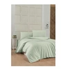 Image de Parure de lit - 1 housse de couette 220 x 240 cm + 2 taies d'oreiller 60 x 60 cm - 100% coton renforcé - Vert