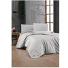 Image de Parure de lit - 1 housse de couette 220 x 240 cm + 2 taies d'oreiller 60 x 60 cm - 100% coton renforcé - Gris