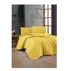 Image de Parure de lit - 1 housse de couette 220 x 240 cm + 2 taies d'oreiller 60 x 60 cm - 100% coton renforcé - Jaune