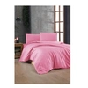 Image de Parure de lit - 1 housse de couette 220 x 240 cm + 2 taies d'oreiller 60 x 60 cm - 100% coton renforcé - Rose