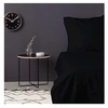 Image de Parure de lit - 1 housse de couette 220 x 240 cm + 2 taies d'oreiller 60 x 60 cm - Satiné 100% coton - Noir
