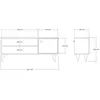 Image de Meuble TV en bois "Jena" - 120 x 29 x 50 cm - Pin Atlantique