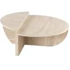 Image de Lot de 2 tables basses - Effet travertin beige - ALOEVA
