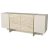 Image de Buffet en bois "Veyron" - 180 x 46 x 75 cm - Travertin, Grès