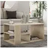 Image de Table basse avec étagères 80x40x50 cm décor travertin