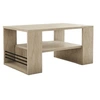 Image de Table basse en bois "Iris" - 80 x 50 x 40 cm - Travertin