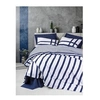 Image de Parure de lit - 129CTN64487 - 1 housse de couette 220 x 240 cm + 2 taies d'oreiller 60 x 60 cm - 100% coton ranforcé - Bleu