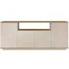 Image de Buffet avec 4 portes et 1 étagère - Beige et naturel - LOTULA