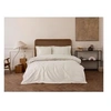 Image de Parure de lit - 129CTN63975 - 1 housse de couette 220 x 240 cm + 2 taies d'oreiller 60 x 60 cm - Satiné 100% coton - Beige