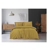 Image de Parure de lit - 129CTN63976 - 1 housse de couette 220 x 240 cm + 2 taies d'oreiller 60 x 60 cm - Satiné 100% coton - Moutarde