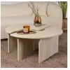 Image de Lot de 2 tables basses 90 cm décor travertin - CALYON