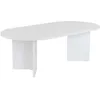 Image de Hanah Home Table à café Blanche élégante, 119 x 60 x 39,8 cm, 100% mélamine, épaisseur 18 mm, Design Moderne pour Salon et Salon en occasion ou reconditionné
