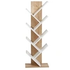 Image de Bibliothèque en bois "Tuval 066" - 46 x 22 x 129 cm - Chêne, Blanc