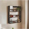 Image de Etagère murale design 3 niches 73x14x90 cm en pin massif noir