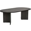 Image de Table basse ovale en aggloméré Sable bois noir