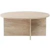 Image de Table basse ronde en aggloméré Soleil travertine
