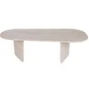 Image de Table basse ovale en aggloméré Ovalis travertine