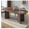 Image de Table à manger 8 places 200x90x75 cm décor noyer - LURYO