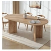 Image de Table à manger 8 places 200x90x75 cm décor chêne - LURYO