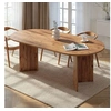 Image de Table à manger 8 places 200x90x75 cm décor bois de pin - LURYO
