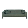 Image de Canapé convertible 3 places HENRY tissu vert foncé Clic-Clac 12 cm