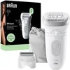 Image de Epilateur électrique Silk-épil 7 SE7-041 Wet & Dry 40 Pinzette MicroGrip Sans Fil Bianco/Argento