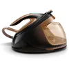Image de PHILIPS Centrale Vapeur PerfectCare Elite Plus - Puissance 2700W, Effet pressing 600g, Pression 8 bars, Technologie OptimalTEMP, Eco, Semelle T-IonicGlide, Réservoir 1.8L, Noir/Doré (GC9682/80) en occasion ou reconditionné