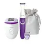 Image de BRP505/00 Coffret Epilation Corps et Maillot - Epilateur électrique Satinelle Compact + Tondeuse bikini