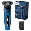 Image de Philips Series 5000, Rasoir électrique 100 % étanche, Lames ComfortTech à 360°, Têtes de contour, Affichage avancé, Tondeuse de précision SmartClick, S5466/18 en occasion ou reconditionné