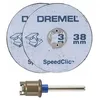Image de Dremel EZ SpeedClic Lot de 2 Disques à Tronçonner de 38 mm pour Outils Rotatifs Multifonctions, Métal et Acier Trempé (SC406) en occasion ou reconditionné