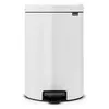 Image de Poubelle pédale Newlcon 20L blanche - - Blanc - Métal