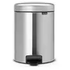 Image de Poubelle à pédale Newicon 5 l Matt Steel Code B - - Argent - Métal