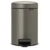 Image de Poubelle à pédale Newicon 3 l platinum Code A - - Gris - Métal